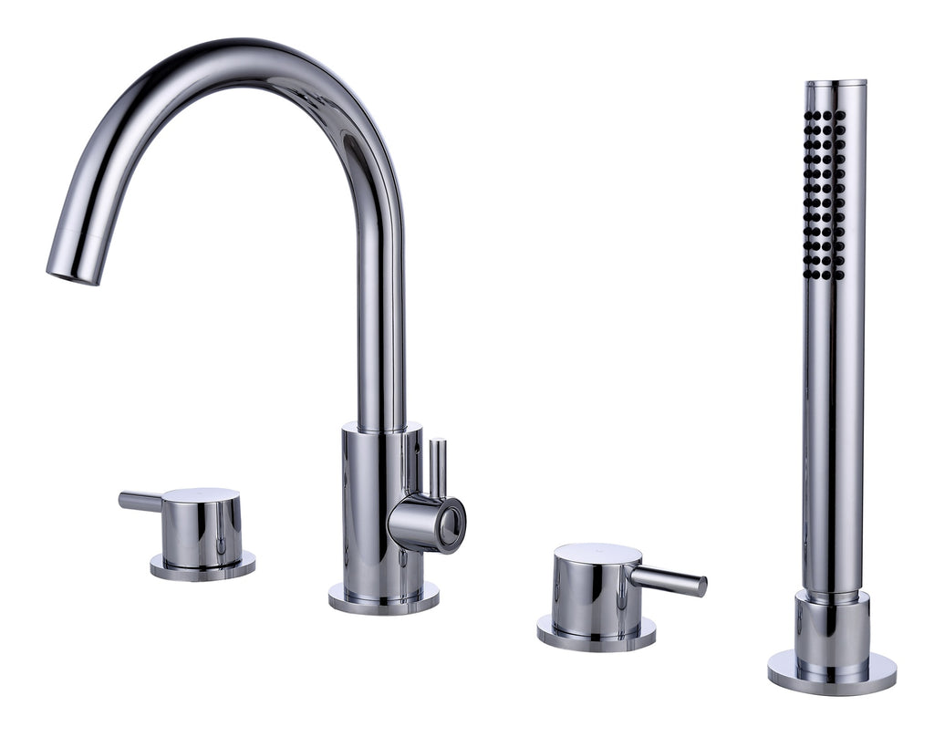 Bewl Deck Mounted 4 Tap Hole Bath Shower Mixer – 3 Finishes
