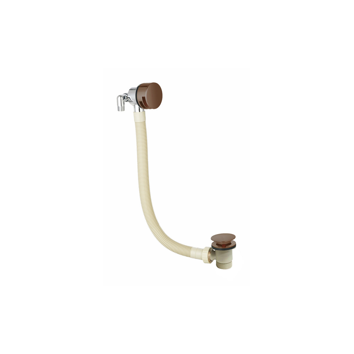 Bewl Round Bath Filler with Easy-Clean Push-Button Waste & Overflow