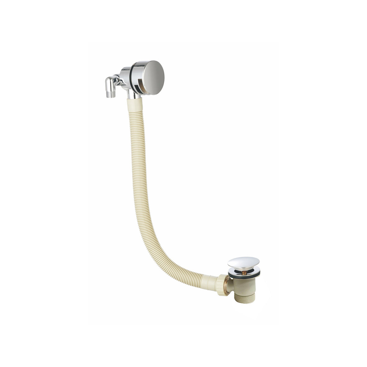 Bewl Round Bath Filler with Easy-Clean Push-Button Waste & Overflow