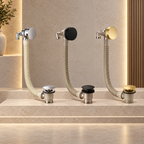 Bewl Round Bath Filler with Easy-Clean Push-Button Waste & Overflow