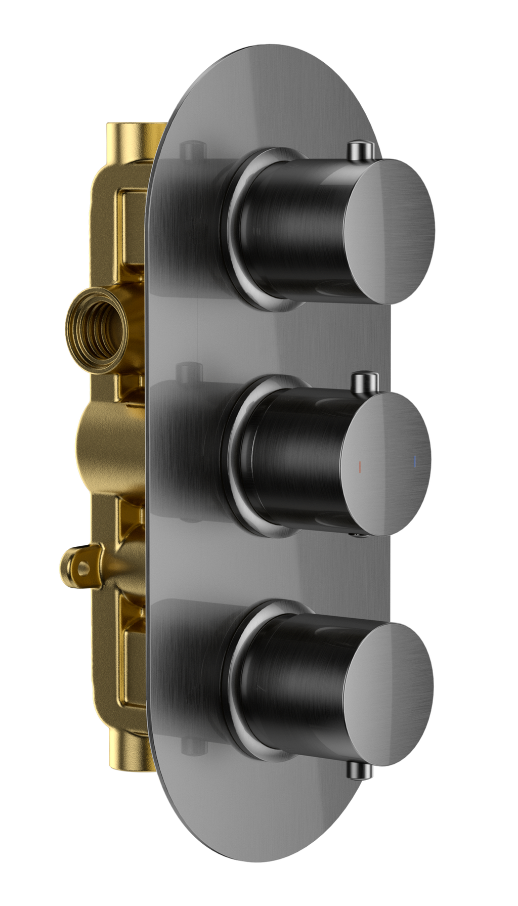 Bewl Double Outlet 3 Control Concealed Thermostatic Shower Valve