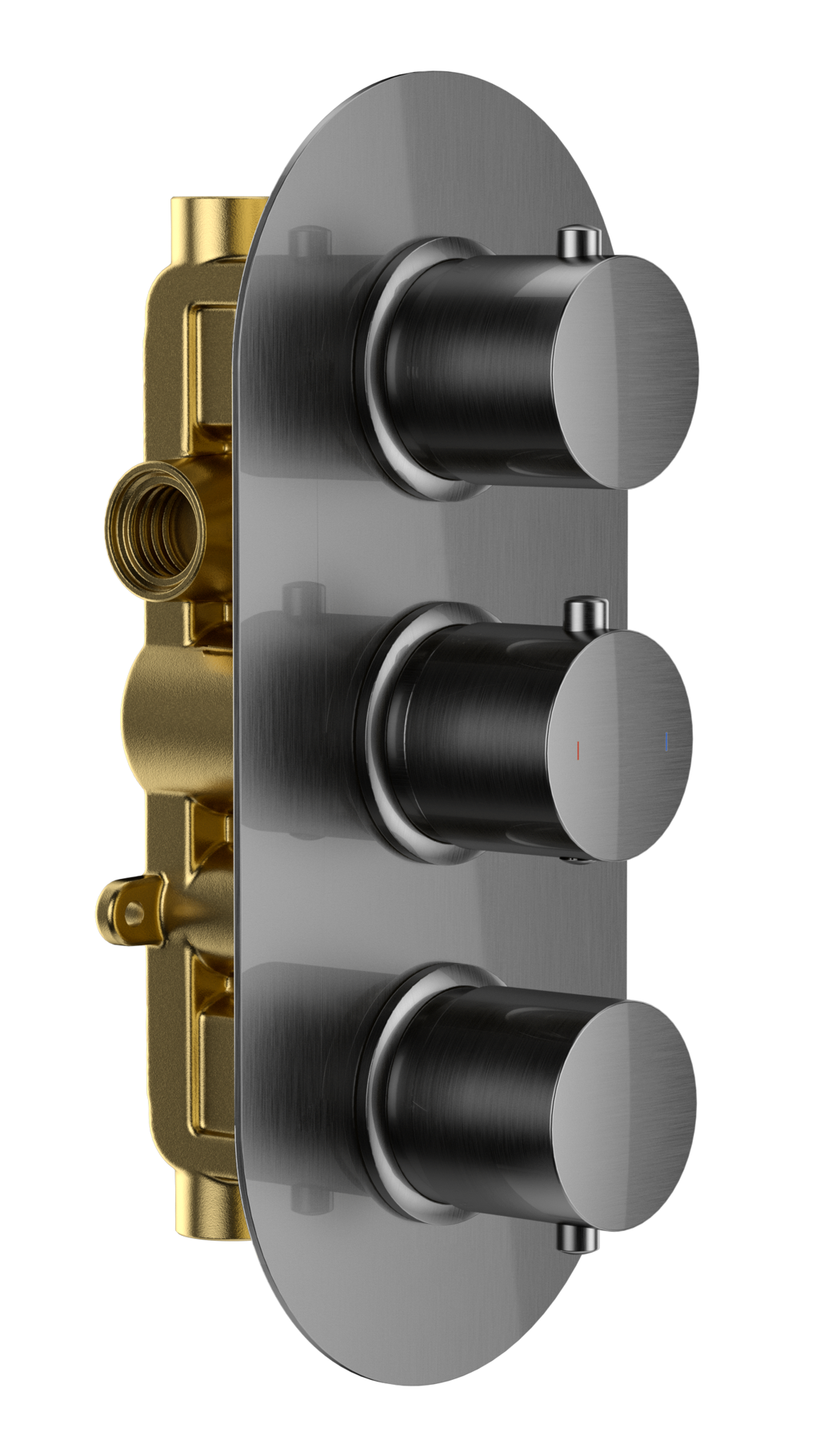 Bewl Double Outlet 3 Control Concealed Thermostatic Shower Valve