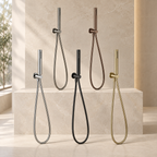 Bewl Round Shower Handset with Wall Bracket & Hose