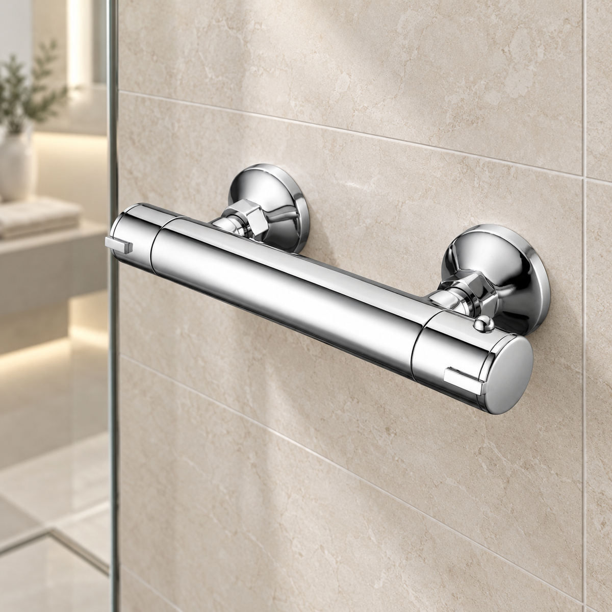 Bewl Round Thermostatic Bar Shower Valve – Chrome