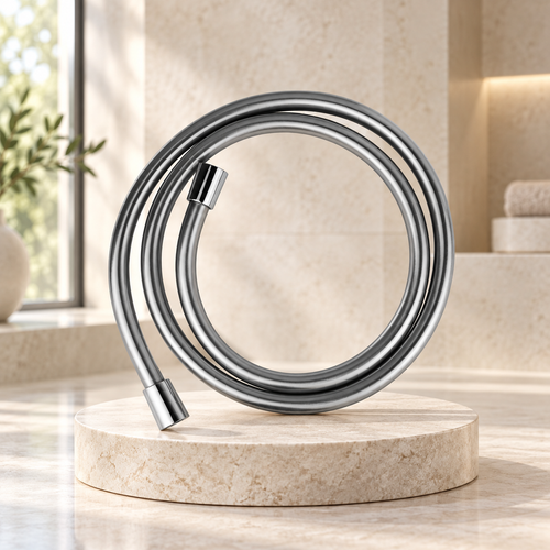 1.5m PVC Shower Hose – Chrome or Matt Black