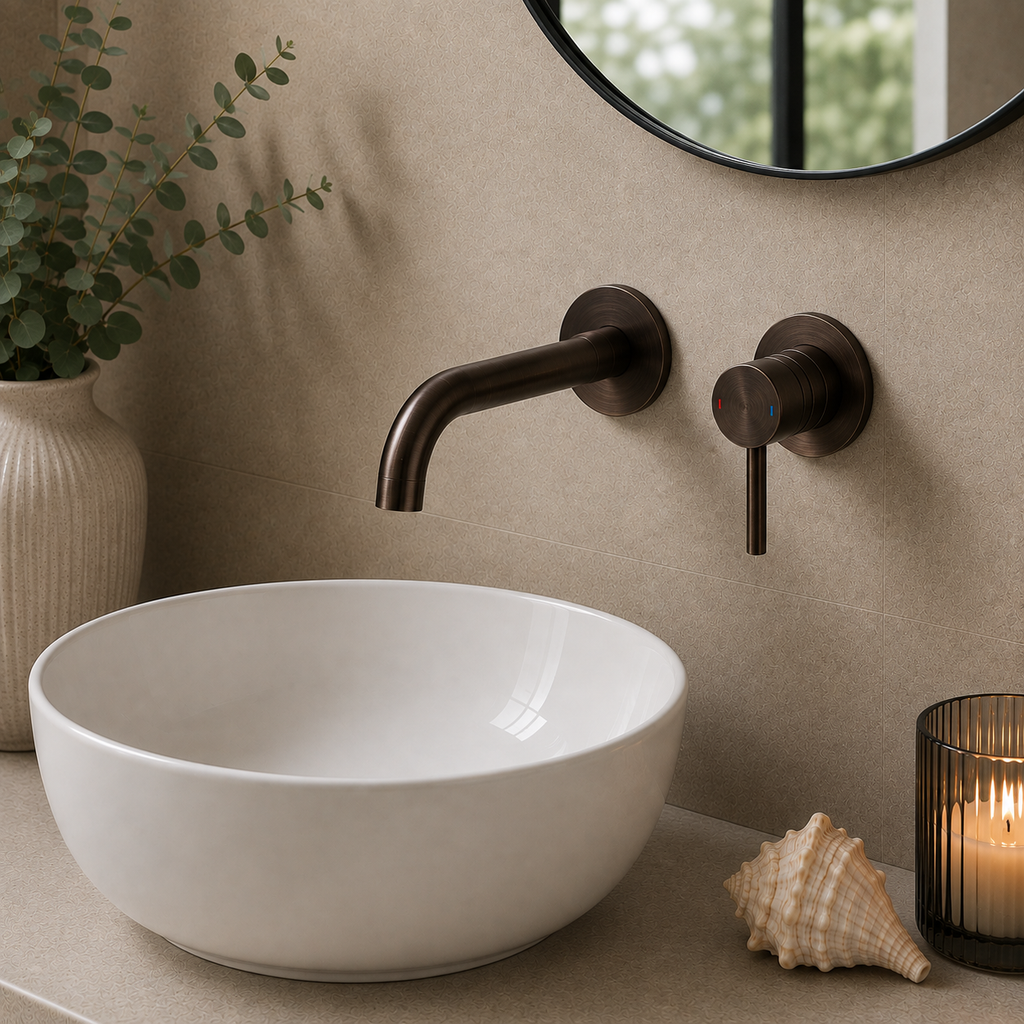 Bewl Single Lever Wall Mounted Basin Mixer Tap – 5 Finishes