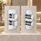Bewl Single Outlet Two Control Concealed Thermostatic Shower Valve
