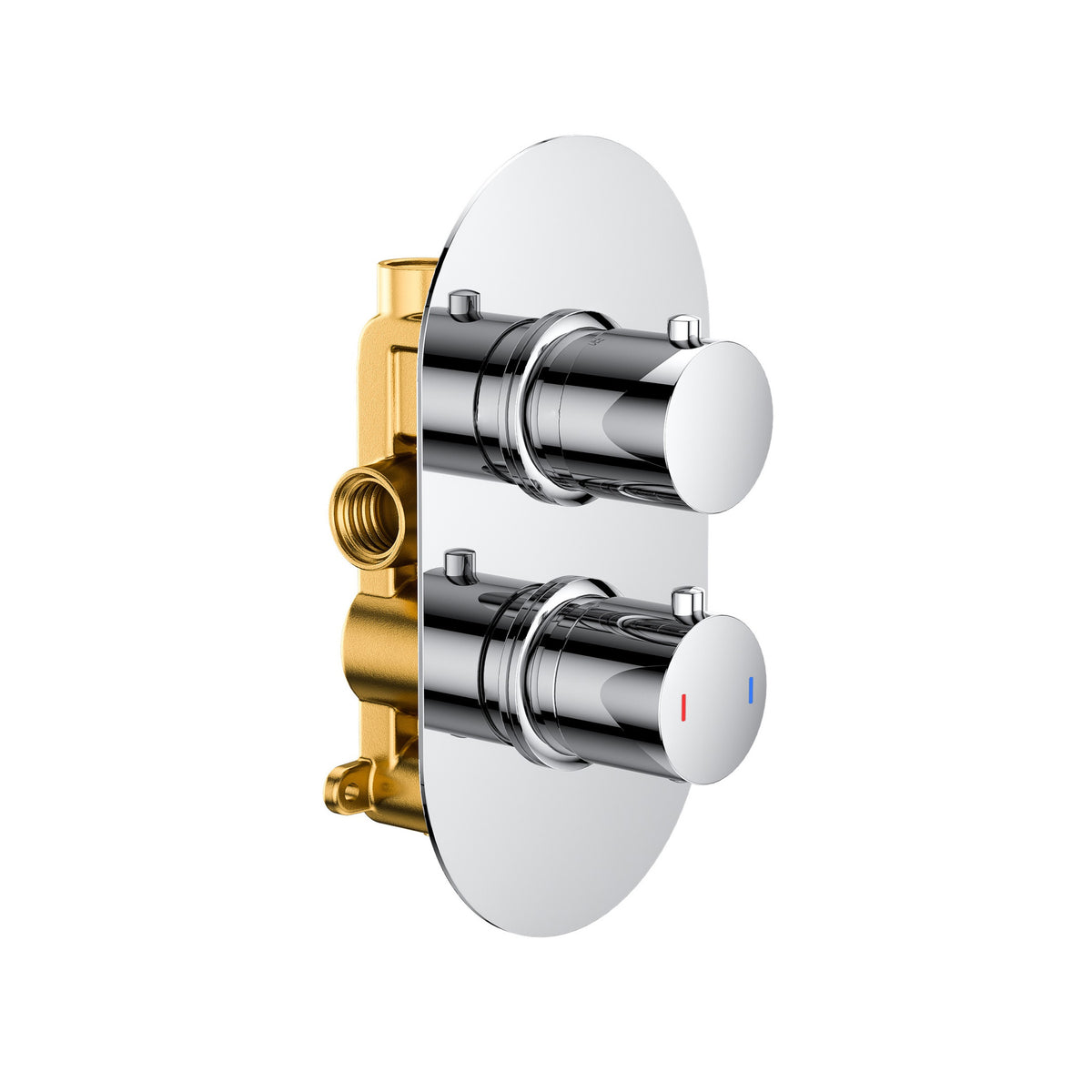 Bewl Single Outlet Two Control Concealed Thermostatic Shower Valve