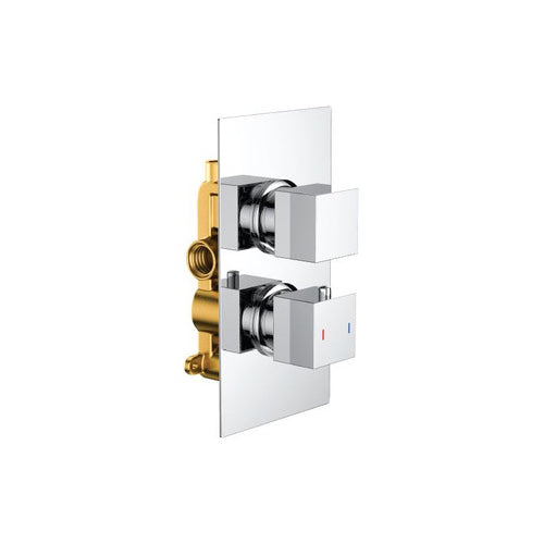 Bewl Single Outlet Two Control Concealed Thermostatic Shower Valve