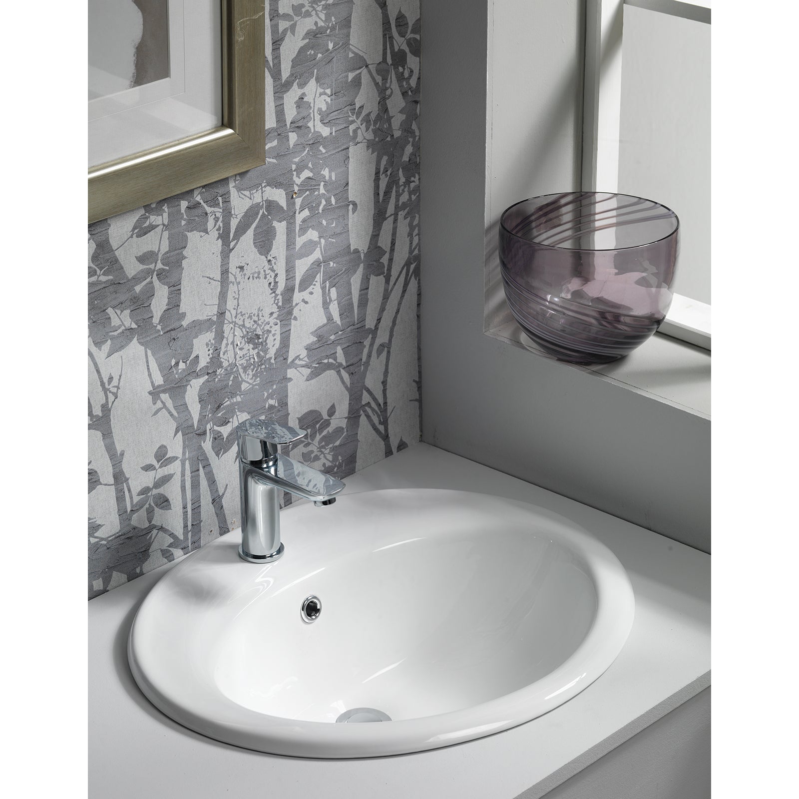 Ebony Inset Ceramic Vanity Basin