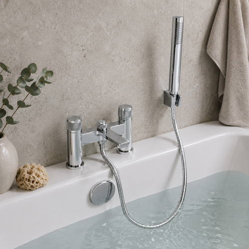 Bidborough Bath Shower Mixer Tap with Handset – Chrome