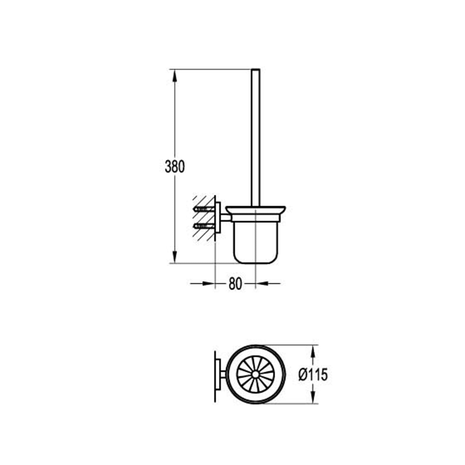 Coco Toilet Brush & Holder - Brushed Nickel