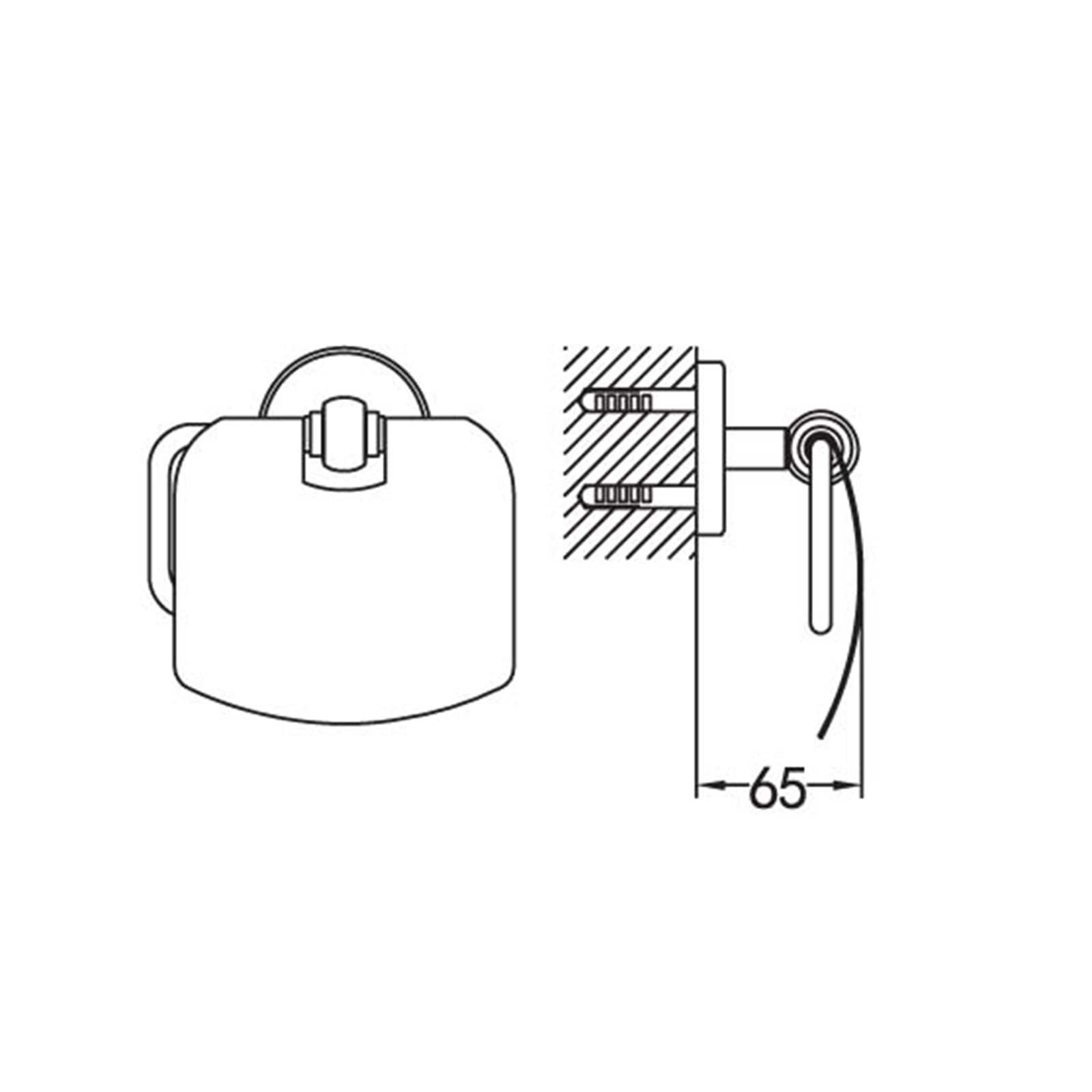 Coco Toilet Roll Holder - Brushed Nickel