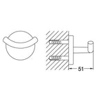 Coco Robe Hook - Brushed Nickel
