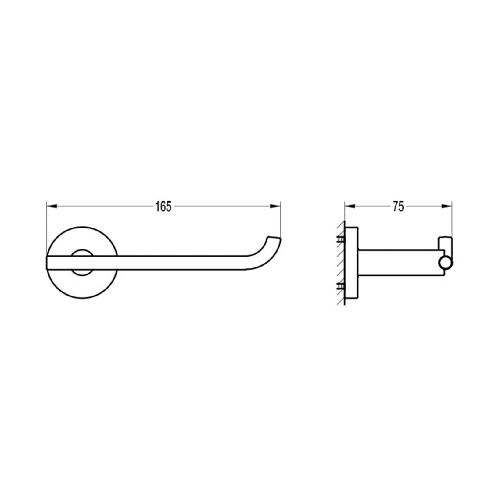 Coco Toilet Roll Bar - Brushed Nickel