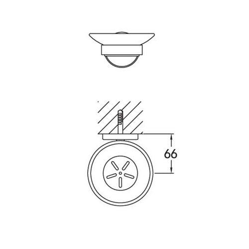 Coco 205mm Corner Rack - Brushed Nickel