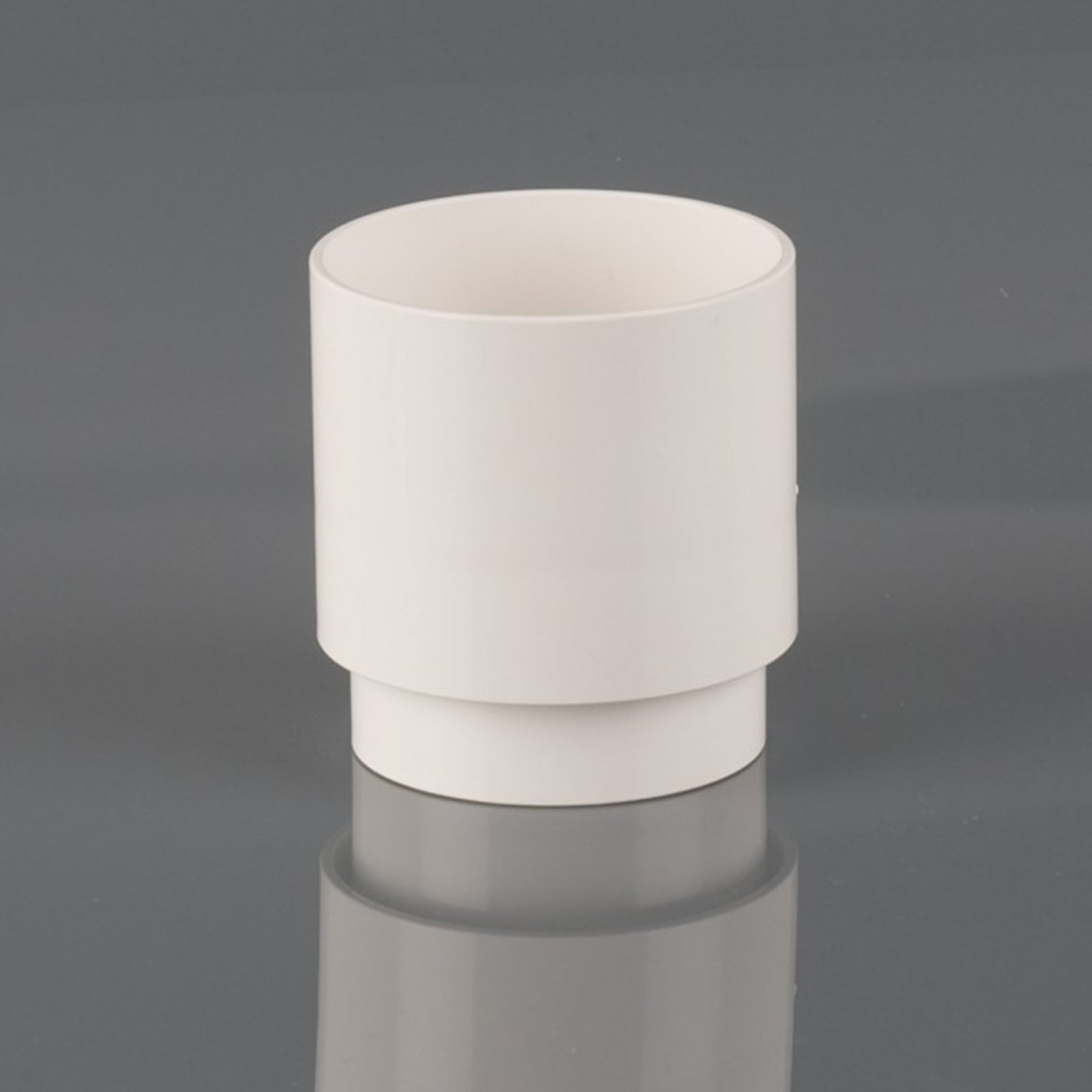 68mm Round Downpipe Connector White