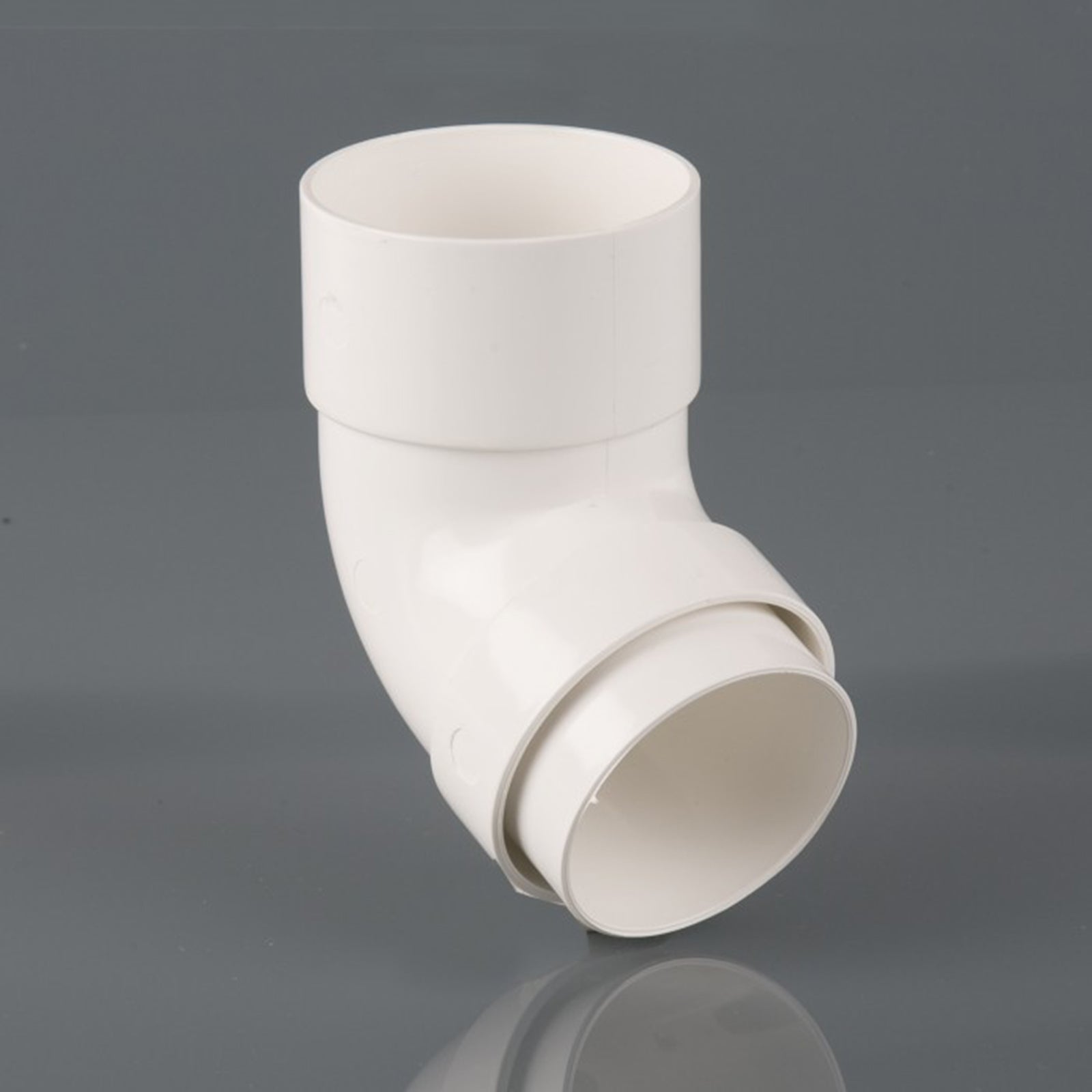 112.5 Deg Top & Bottom Offset Downpipe Bend White