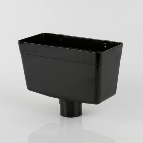 68mm Round Downpipe Rainwater Head Black