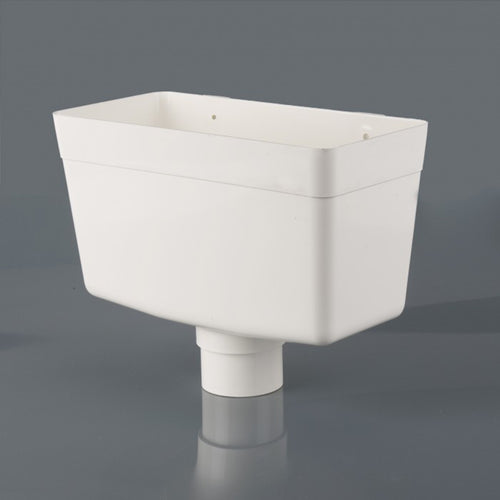 68mm Round Downpipe Rainwater Head White