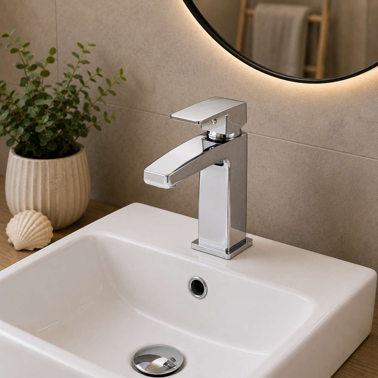 Broadwater Mono Basin Mixer with Click-Clack Waste | 3 Finishes