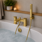 Broadwater Deck Mounted Bath Shower Mixer – Chrome, Matt Black & Matt Brushed Brass