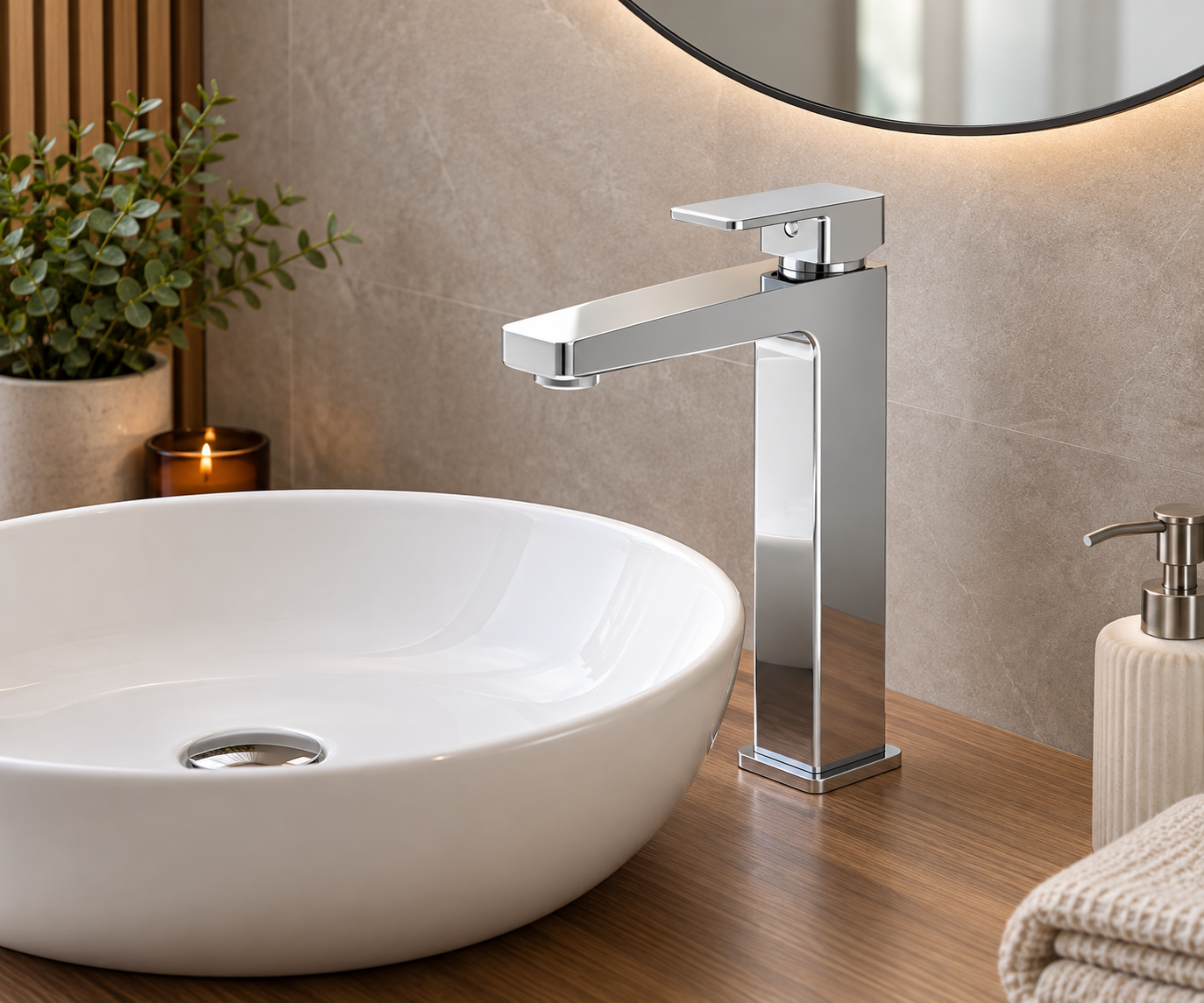 Broadwater Tall Basin Mixer Tap | 3 Finishes