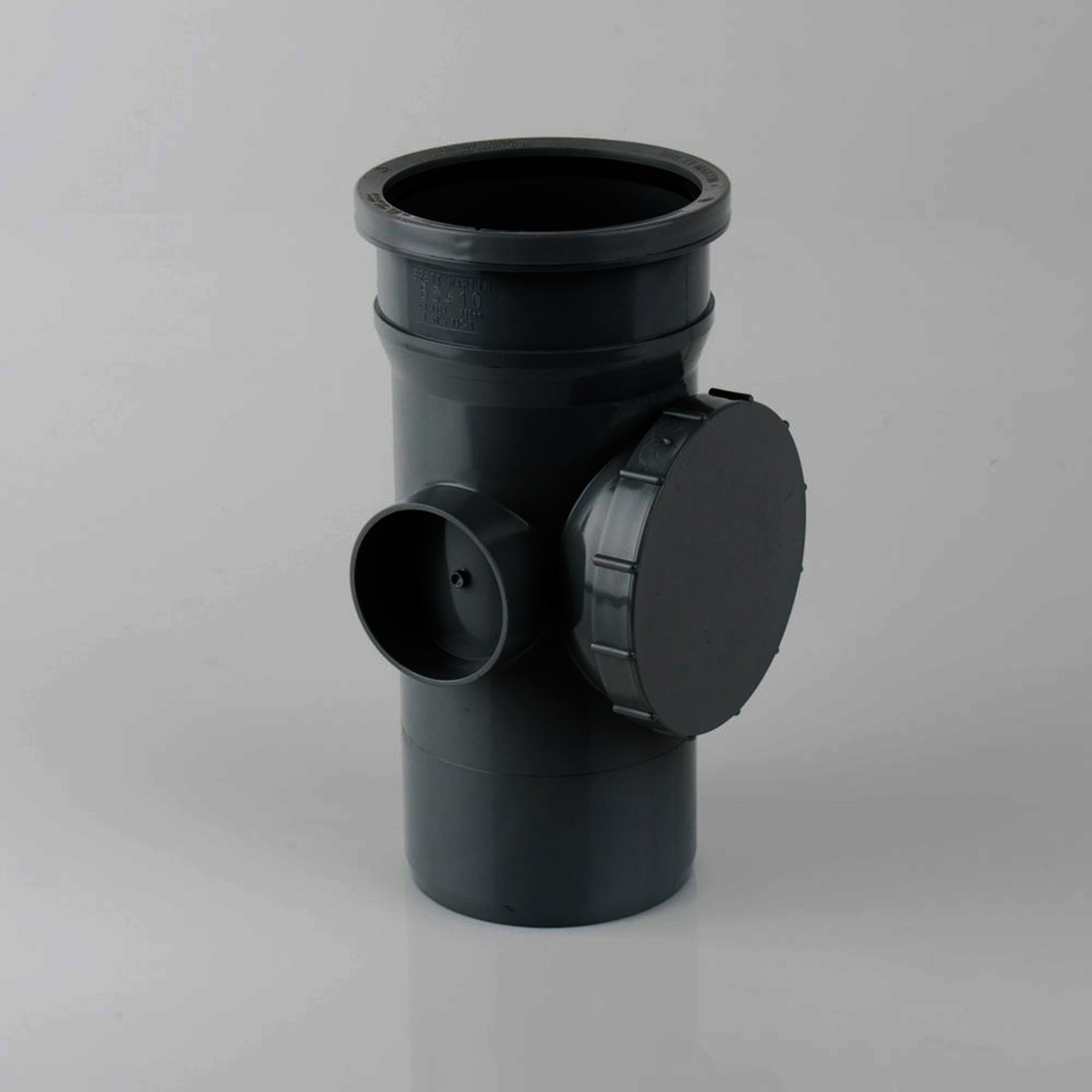 110mm Single Socket Access Pipe Black
