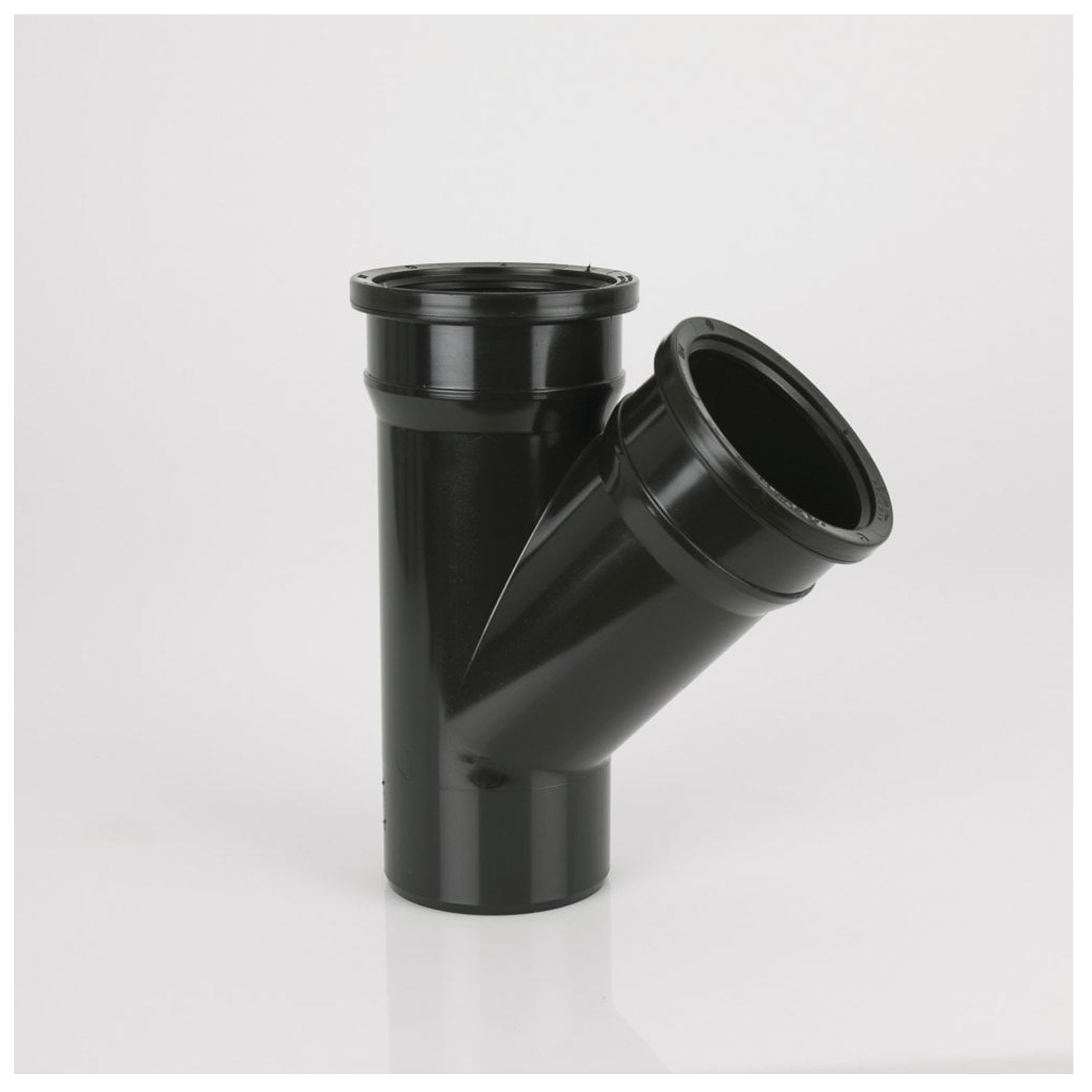 135 Deg Double Socket Branch Without Bosses Black