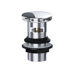 Round Clicker Slotted Basin Waste - Chrome