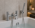 Calverley Deck Mounted Bath Shower Mixer Tap with Shower Kit – Chrome
