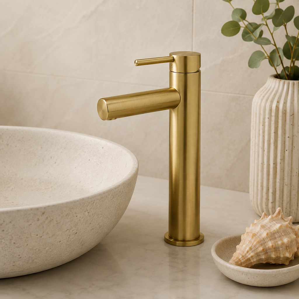 Camden Tall Mono Basin Mixer – Chrome, Matt Black or Matt Brushed Brass