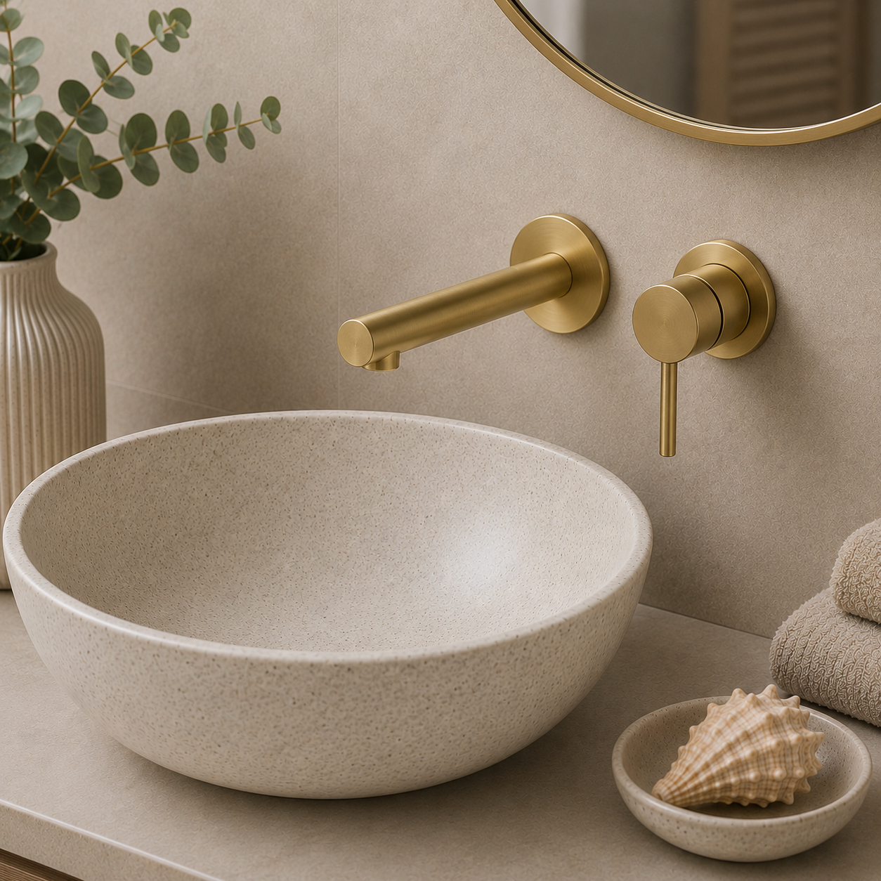 Camden Wall Mounted Single Lever Basin Mixer – Chrome, Matt Black or Matt Brushed Brass