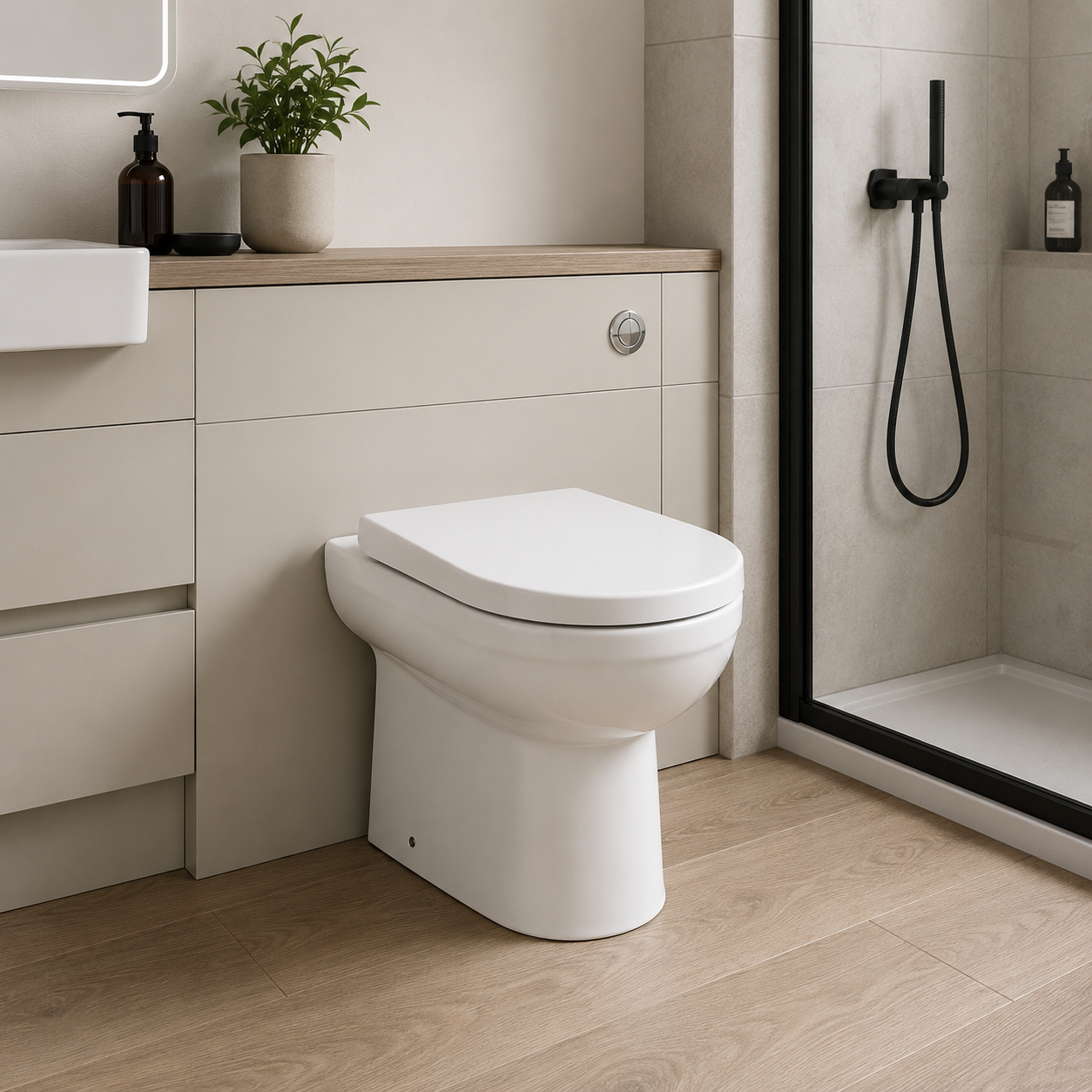 Carolina Back-to-Wall Pan & Soft Close Seat