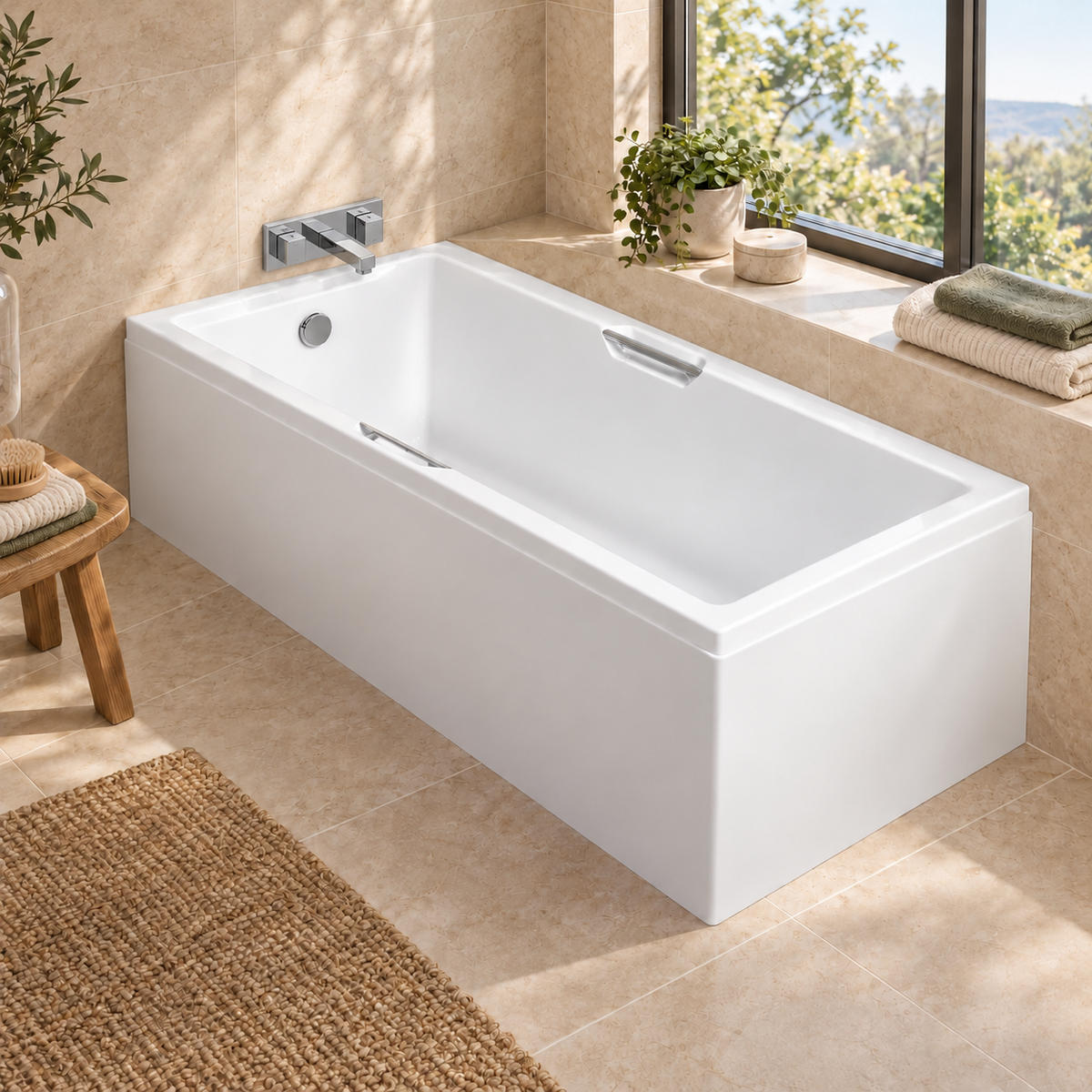 Carron Integra Eco Twin Grip Carronite Bath – Choice of Sizes