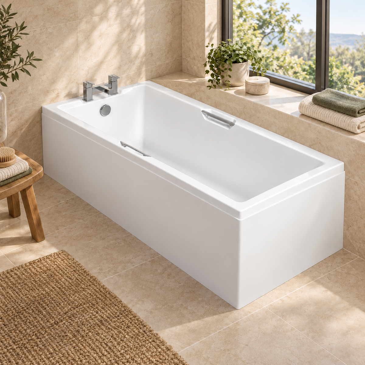 Carron Integra Eco Twin Grip Carronite Bath – Choice of Sizes