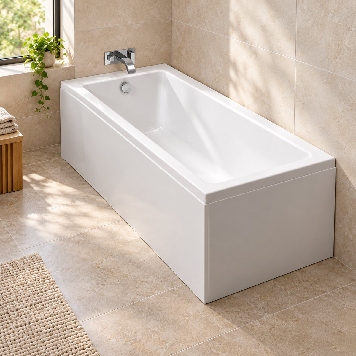 Carron Quantum Single Ended 5mm Acrylic Bath – Choice of Sizes