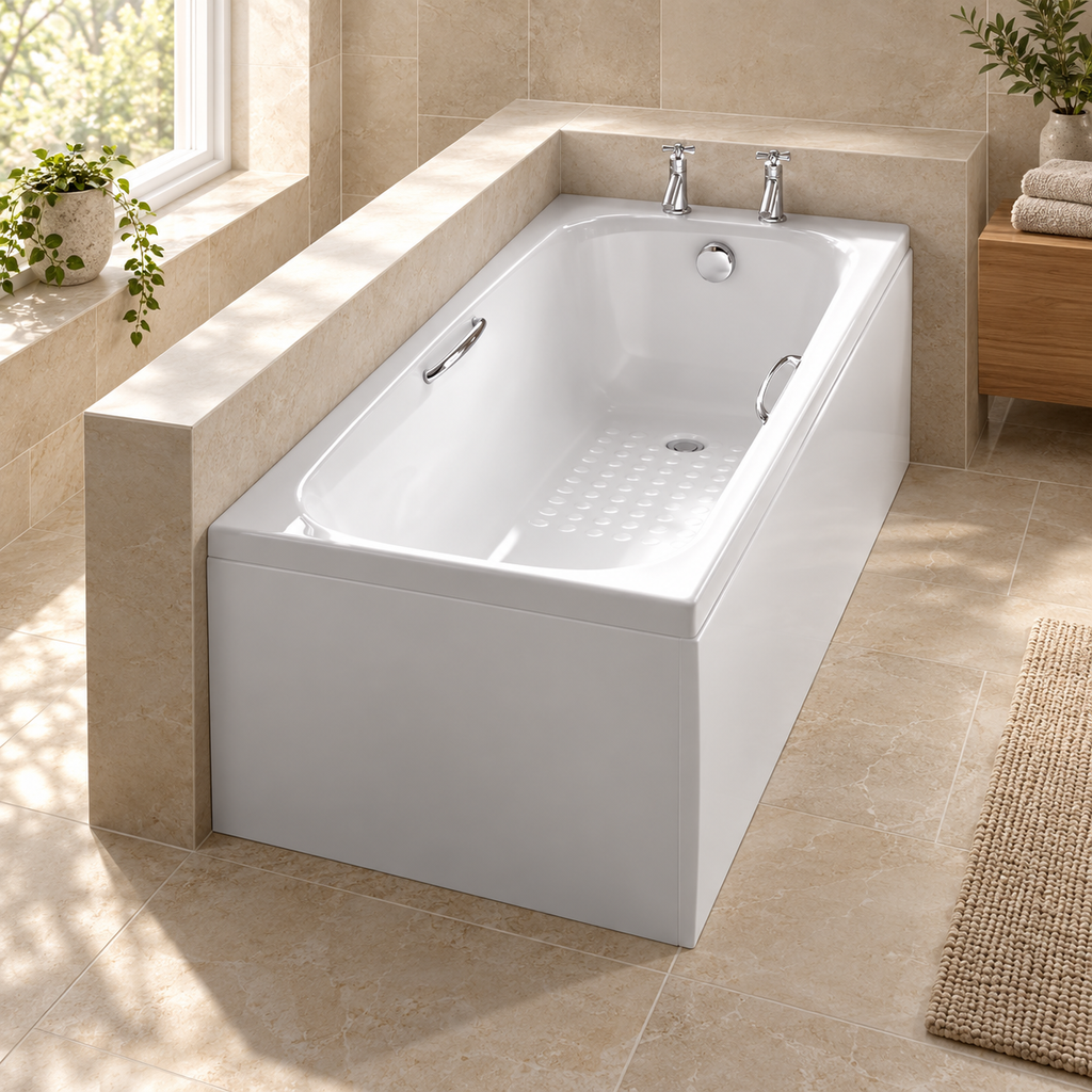 Carron Swallow Single Ended Twin Grip 5mm Bath – Choice of Sizes