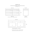 Civetta 120 Double Basin Wall Hung Vanity Unit Combination