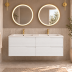 Civetta 120 Double Basin Wall Hung Vanity Unit Combination