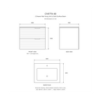 Civetta 60 2 Drawer Wall Hung Vanity Unit & Basin Combination