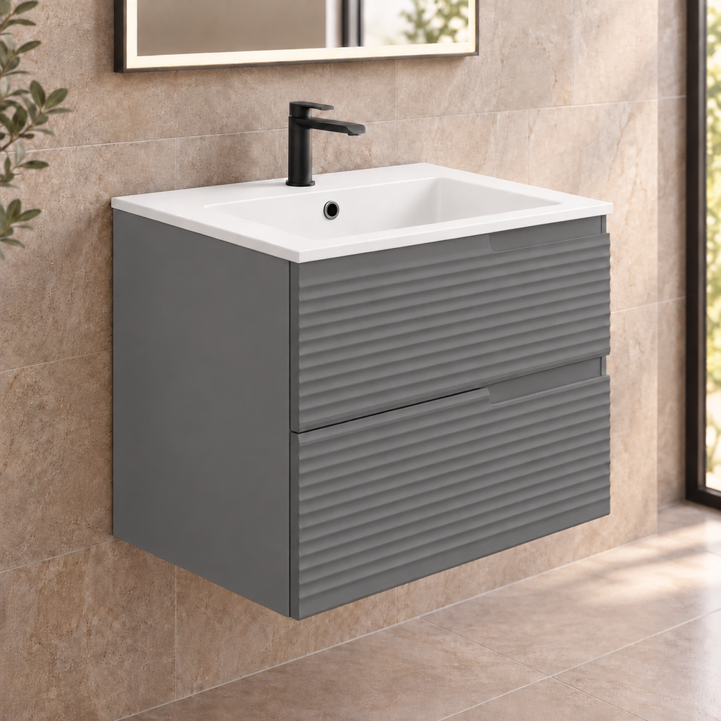 Civetta 60 2 Drawer Wall Hung Vanity Unit & Basin Combination