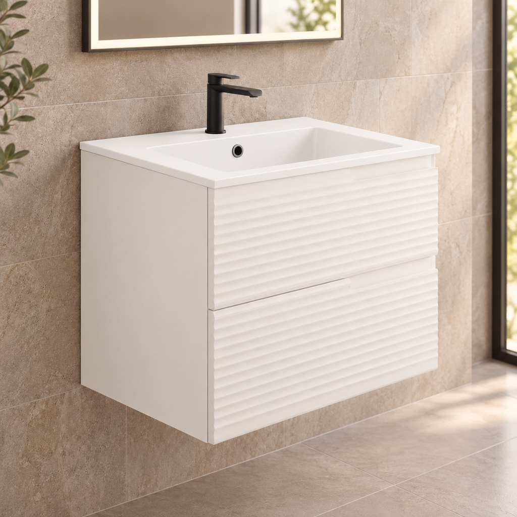 Civetta 60 2 Drawer Wall Hung Vanity Unit & Basin Combination