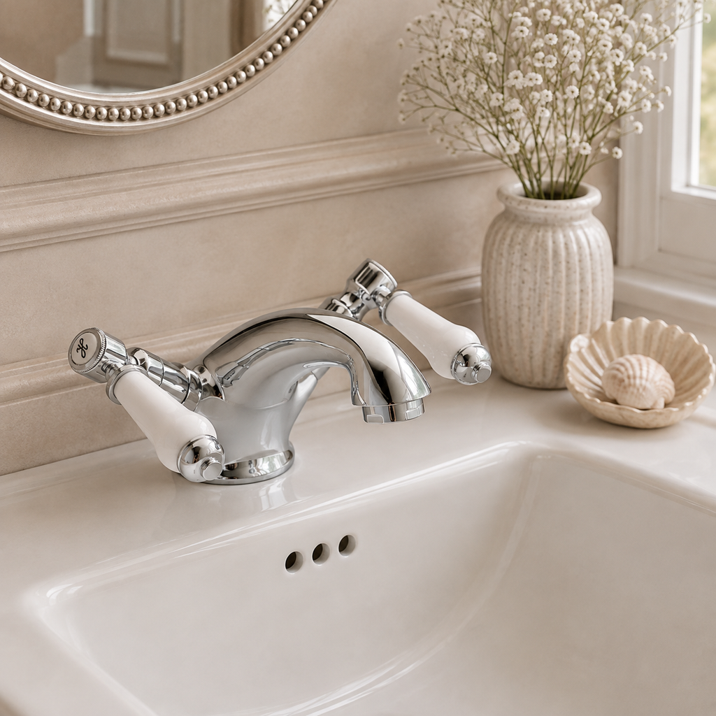 Culverden Traditional Mono Basin Mixer with Pop-Up Waste – Chrome