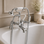 Culverden Traditional Deck Mounted Bath Shower Mixer – Chrome