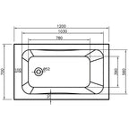 Dakota 1200 x 700mm Single Ended Bath