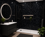 DuraPanel Black Sparkle Gloss Bathroom Wall Panel 11mm | Square Edge or Duralock T&G