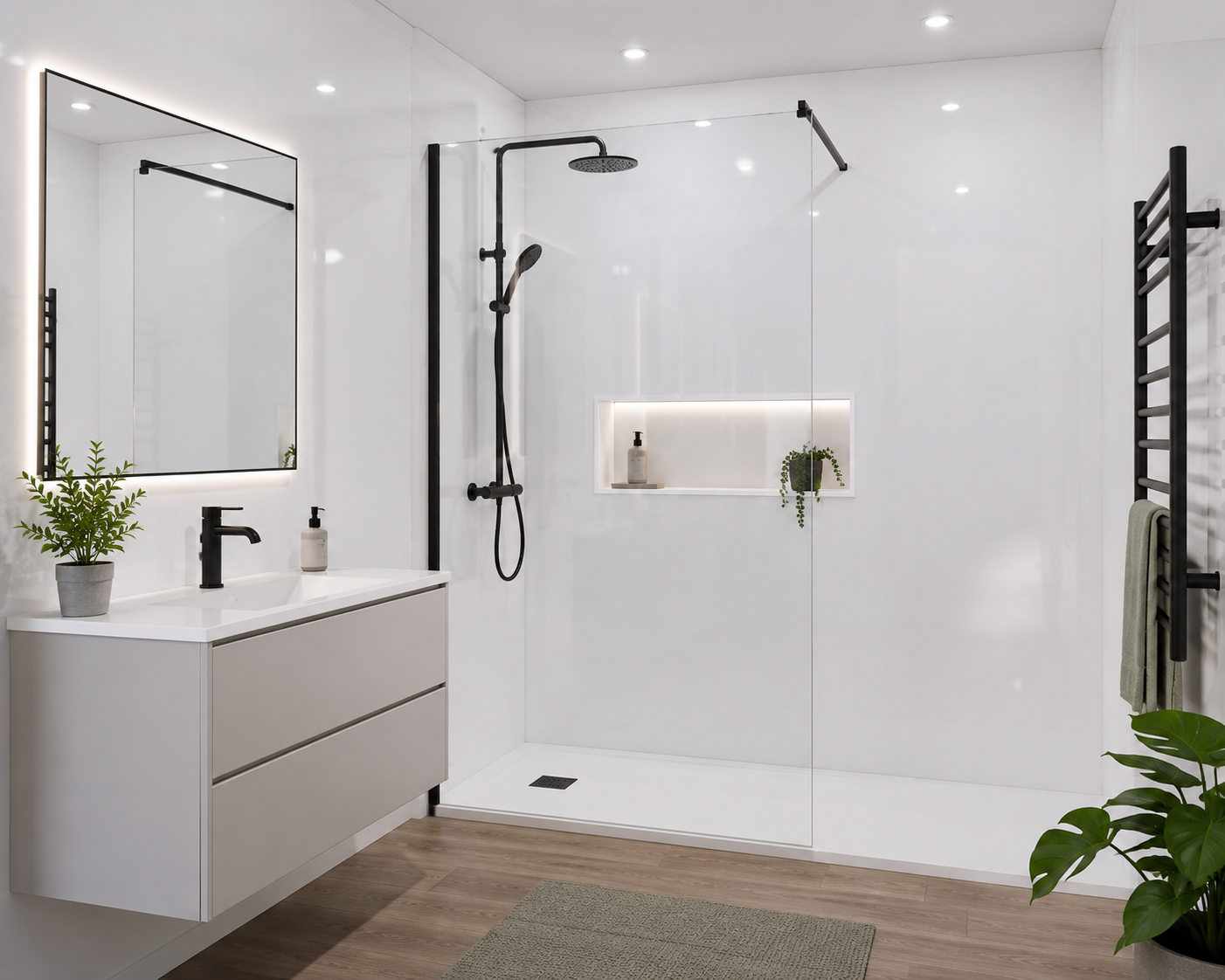 DuraPanel White Gloss Bathroom Wall Panel 11mm | Square Edge or Duralock T&G