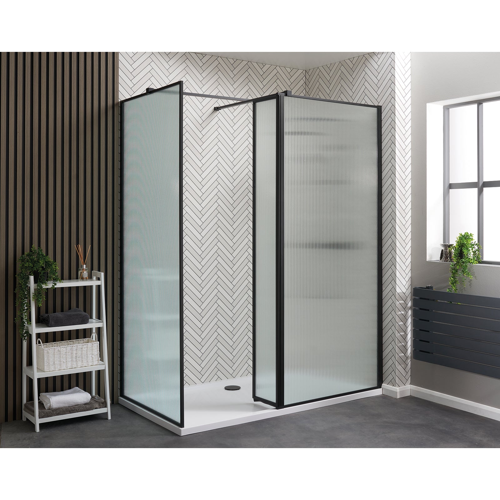 Genesis Deluxe Fluted Walk-In - 900mm