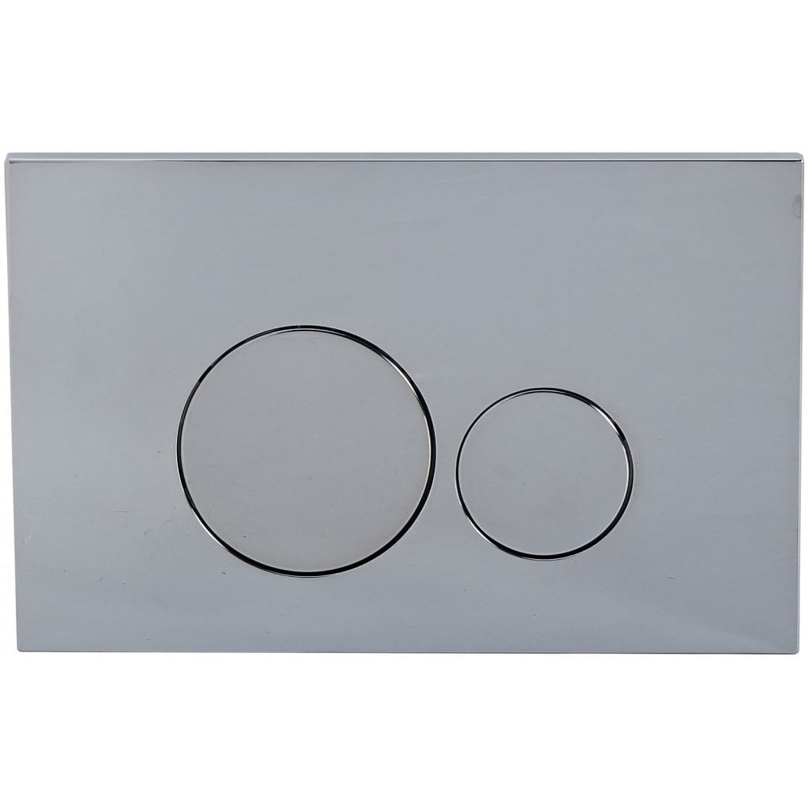 Ebony Round Mechanical Flush Plate - Chrome